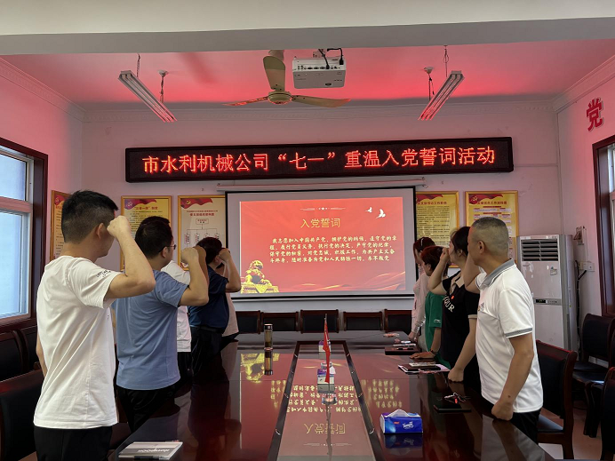 组织开展“七一”重温入党誓词活动
